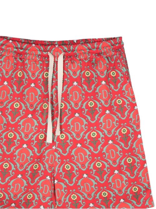 Red/multicolour all-over beachwear DRÔLE DE MONSIEUR | BS135VI008RD